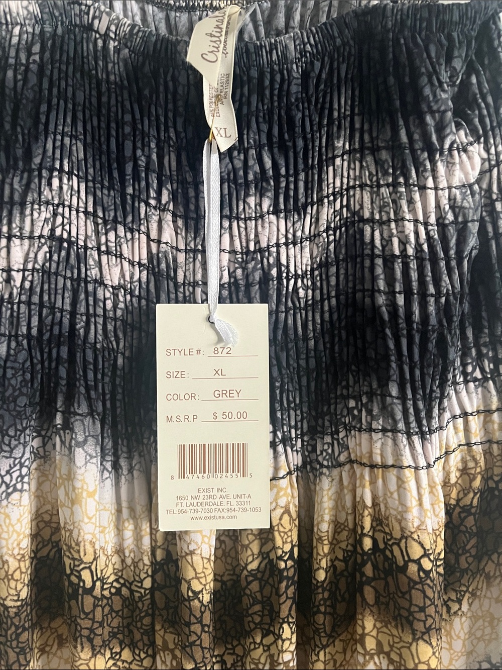 NWT Women’s Black, White & Gold Patterned Maxi Dress - Sleeveless - Picture 4 of 5